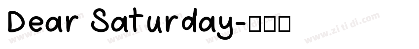 Dear Saturday字体转换